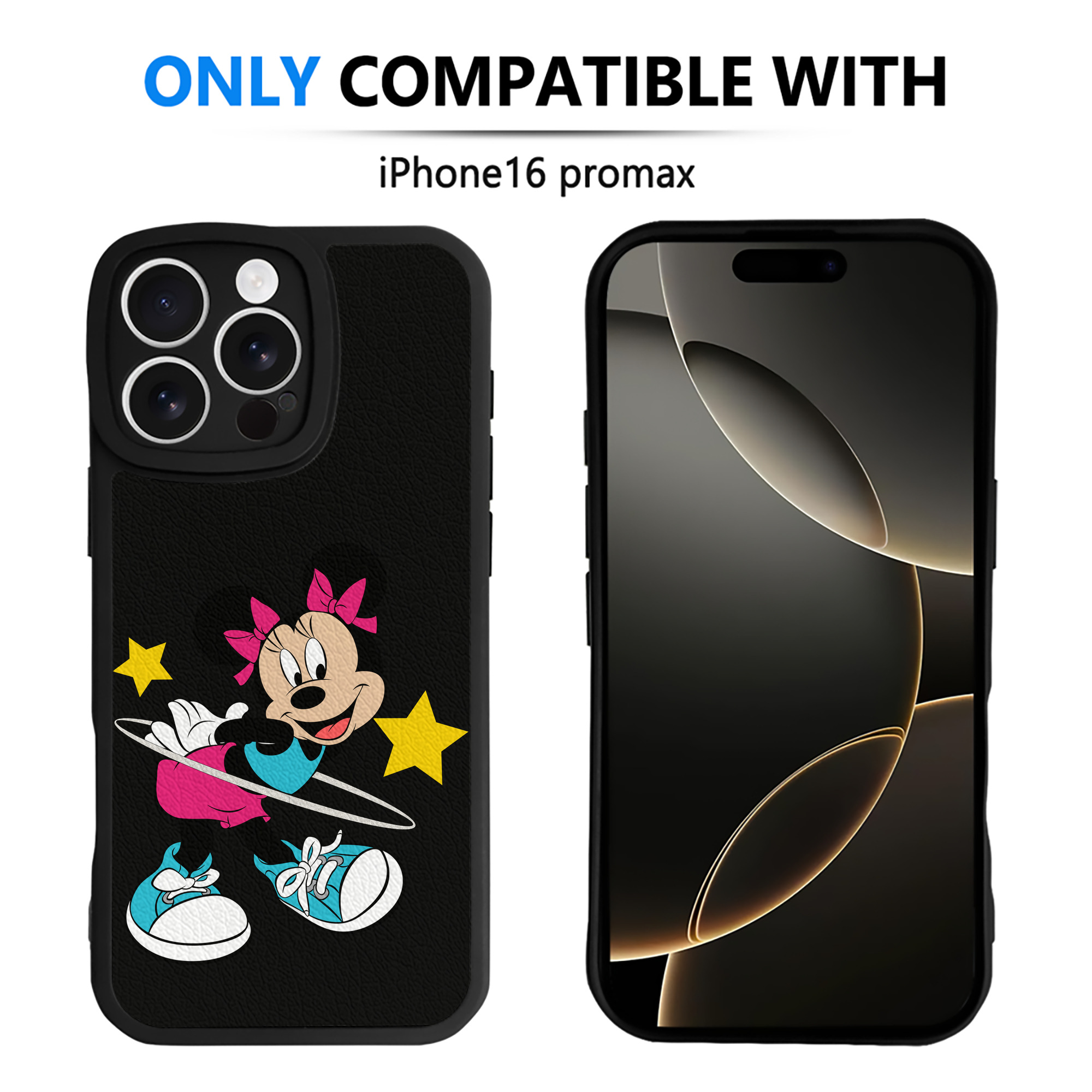 （画像用） ミッキーマウス Mickey Mouse 【iPhone 16シリーズ対応】シリコンスマホケース（レザー調） 材質：シリコン